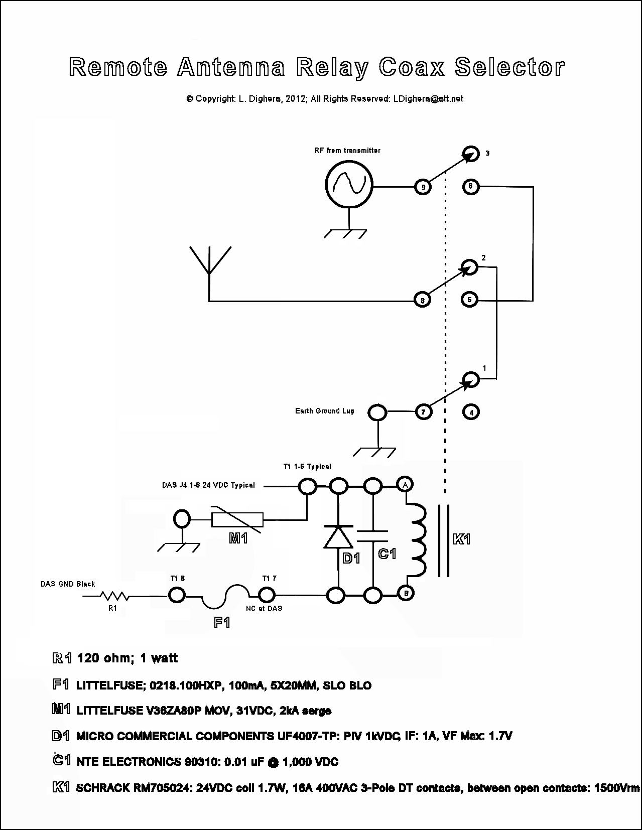 Remote Antenna Relay Circuit Diagram